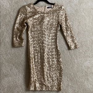 TFNC London Gold Sequins Dress
